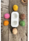 Krema İkili Mum Kalıbı (Silikon)
