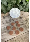 Kremalı Bisküvi Büyük Sekizli Mum Kalıbı (Silikon)
