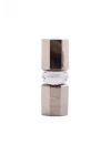 Kristal Mum Tutucu, Krom/Duman, 5,5X5,5X15 Cm