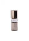Kristal Mum Tutucu, Krom/Duman, 5,5X5,5X15 Cm