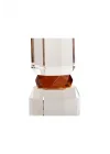 Kristal Mum Tutucu, Şeffaf/Sarı/Amber, 18,5X7X7 Cm