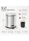Krom 5 Lt Micro Pedallı Çöp Kovası