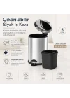 Krom 5 Lt Micro Pedallı Çöp Kovası