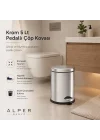 Krom 5 Lt Micro Pedallı Çöp Kovası