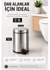 Krom Pedallı Çöp Kovası 3 Lt Eko