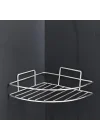 Krom Tek Katlı Duş Şampuanlığı Paslanmaz Çelik Banyo Köşe Rafı Vidalı Sağlam ve Şık Tasarım