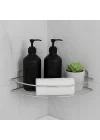 Krom Tek Katlı Duş Şampuanlığı Paslanmaz Çelik Banyo Köşe Rafı Vidalı Sağlam ve Şık Tasarım