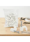 Kroşe No: 2 Numara Çelik Çivili 100lü Paket, 6 MM Kordon Data, Anten, CCTV Uydu Kablo Kroşesi