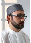 Kubbeli Kalıp Namaz Takkesi Gri Gri 58