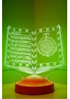 Kuran-ı Kerim 3d Led Lamba