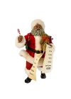 Kurt Adler 26,5 cm Fabriche Siyah Noel Baba ve Şeker Kamışı