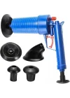 Kyrotech Basınçlı Hava Gider Açıcı Tabanca, 4 Kauçuk Adaptörlü, Kimyasalsız Mekanik Pompalı Boru Temizleyici, 3,5 Bar Yüksek Basınçlı, Tuvalet, Lavabo, Duş ve Mutfak Giderleri İçin Uygundur