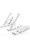 Laptop Standı Matebook Macbook Notebook Tablet Laptop Kademeli Yükseltici P1 Beyaz