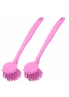 Lavabo Temizleme Fırçası, 2 Adet (Pembe)
