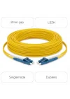LC/UPC-LC/UPC Singlemode Dupleks 10 Metre Fiber Patch Cord