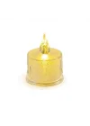 LED 3 Adet Dekoratif Mum Sarı Işık – Alev Efektli Tealight Gece Lambası