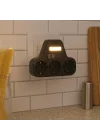 LED Gece Işıklı 3680 W Priz Adaptörü - 3lü Akım Korumalı Priz + 2 USB ve 2 Type-C Girişli, Kablosuz Duvar Tipi Çoklu Şarj Adaptörü, Kısa Devre Koruma, Kompakt Tasarım