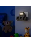 LED Gece Işıklı 3680 W Priz Adaptörü - 3lü Akım Korumalı Priz + 2 USB ve 2 Type-C Girişli, Kablosuz Duvar Tipi Çoklu Şarj Adaptörü, Kısa Devre Koruma, Kompakt Tasarım
