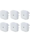 LED gece lambası, Duvara Takılan LED Gece Lambası, Alacakaranlık Sensörlü, 0.5w Gece Aydınlatması, Koridor, Merdiven, Mutfak, Banyo ve Yatak Odası İçin (6lı Paket)