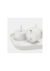 LEDli tealight mum, beyaz, şarj tepsili