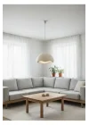 Limon 3D Desing Modern Beton Görünümlü Sarkıt Avize | Minimal Dalga Form | E27 Ampul Dahil btn-0052110