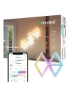 Lines 60 Derece Başlangıç ​​Seti, 9 Adet Akıllı RGBW LED Işık Çubuğu – Modüler Wi-Fi İç Mekan Duvar Aydınlatması (16 Milyon Renk), Alexa, Google ve Apple ile Uyumlu