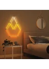 Lines 60 Derece Başlangıç ​​Seti, 9 Adet Akıllı RGBW LED Işık Çubuğu – Modüler Wi-Fi İç Mekan Duvar Aydınlatması (16 Milyon Renk), Alexa, Google ve Apple ile Uyumlu