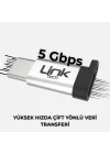 Linktech Micro USB to Type-C Dönüştürücü Adaptör, 5 Gbps Veri Aktarım Hızı, 2.4A Hızlı Şarj Desteği, Kompakt Metal Alaşım Şık Tasarım,Android, Tablet ve MacBook Cihazlar ile Uyumlu (Gri)