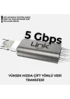 LinkTech Type-C to Lightning Dönüştürücü Adaptör, USB 3.1 Hızlı Şarj (3A) ve 5 Gbps Veri Aktarımı, iPhone ve iPad Uyumlu Kompakt Şarj Çevirici (Gri)