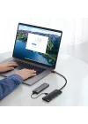 Lite 4in1 Multifonksiyonel Type-C Hub Dock Station Siyah