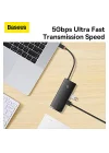 Lite 6sı 1 Arada Multifonksiyonal Type-C Hub Şarj İstasyonu - Siyah