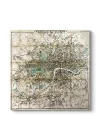 Londra Haritası Kanvas Tablo 40 x 40