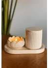 Lotus Form Dekoratif Set – Minimalist & Şık Tasarım (4 Parça)