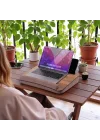 LS013 Minderli Laptop Sehpası (Ceviz)