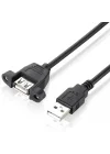 Luantic 8748 1.5 Metre Usb Dişi Erkek Panel Tipi Data Uzatma Kablosu Parazit önleyici filtreli 2xAWG24 2xAWG28 12Mbps ileetişim hızı