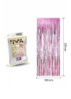Lüks Kapı Perdesi Pembe 100 * 220 Cm M159