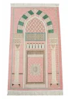 Lüks Mihrap Desenli Şönil Dokuma Seccade Pembe