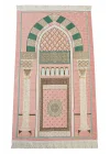 Lüks Mihrap Desenli Şönil Dokuma Seccade Pembe