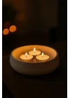 Lümin Modern Beyaz Dekoratif Kase – El Yapımı Minimalist Tasarım