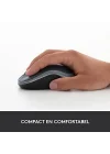 M185 Kablosuz Mouse, 1.000 DPI Optik Sensör, Sağ ve Sol Elle Kullanıma Uygun, 10 m Kullanım Mesafesi, 12 Ay Pil Ömrü, Gri