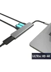 Macbook Pro Huawei Dell ile Uyumlu Type C to 4K HDMI + USB 3.0 + SD/tf + PD + Type-C, Taşınabilir 7in1 Adaptör