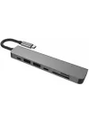 Macbook Pro Huawei Dell ile Uyumlu Type C to 4K HDMI + USB 3.0 + SD/tf + PD + Type-C, Taşınabilir 7in1 Adaptör