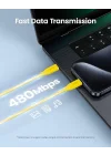 MacBook Pro, iPhone 15 Pro Max Plus, iPad Pro/Air, Galaxy S23Ultra, Piksel, Anahtar, 3.3 ft, Sarı için 140W USB C - USB C Kablosu PD 3.1 Tip C Hızlı Şarj Kablosu