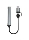 mAcbook Uyumlu Type-C & USB Çiftli 4port USB 3.0 Splitter 5 Gbps Çevirici Hub Adaptör