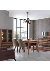 Manya 3lü Ahşapli Eskitme Avize 3 X E27