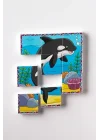 Manyetik Blok Çift Taraflı 9 Parçalı Mıknatıslı PENGUEN - KÖPEK BALIĞI Puzzle - 2 Görsel YapBoz