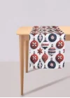 [marka] Modern Figür Desenli Runner 45x140 Cm Beyaz