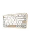 Marshmallow Mini Bluetooth Klavye, Çoklu Cihaz Uyumlu, Sessiz Tuşlar, Q-Türkçe, Bej