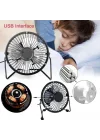 Masa Üstü USB Fan Soğutucu Vantilatör Metal Serinletici Mini Vantilatör Siyah