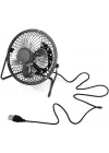 Masa Üstü USB Fan Soğutucu Vantilatör Metal Serinletici Mini Vantilatör Siyah